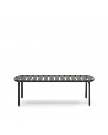 Joncols outdoor aluminium coffee table with powder coated grey finish, Ă 110 x 62 cm