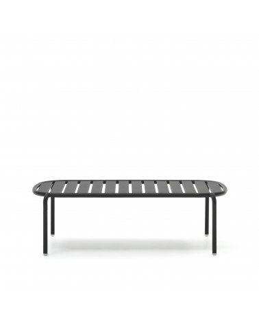 Joncols outdoor aluminium coffee table with powder coated grey finish, Ă 110 x 62 cm