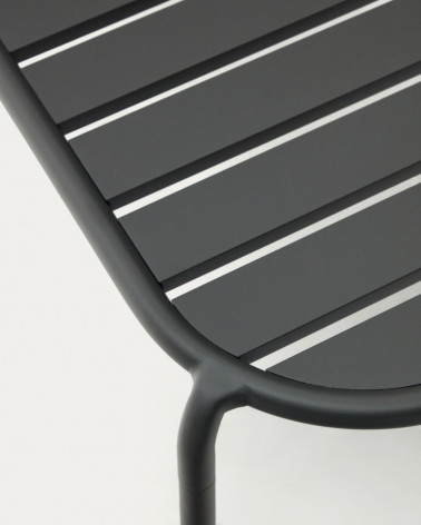 Joncols outdoor aluminium coffee table with powder coated grey finish, Ă 110 x 62 cm