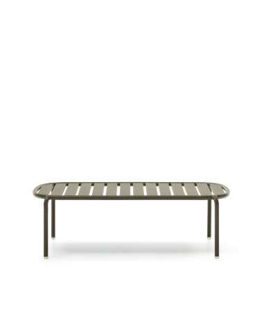 Joncols outdoor aluminium coffee table with powder coated green finish, Ă 110 x 62 cm