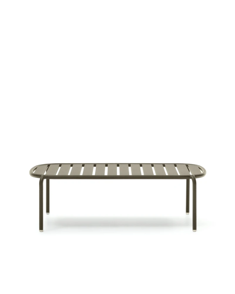 Joncols outdoor aluminium coffee table with powder coated green finish, Ă 110 x 62 cm
