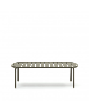 Joncols outdoor aluminium coffee table with powder coated green finish, Ă 110 x 62 cm