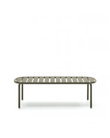 Joncols outdoor aluminium coffee table with powder coated green finish, Ă 110 x 62 cm