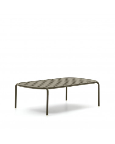 Joncols outdoor aluminium coffee table with powder coated green finish, Ă 110 x 62 cm