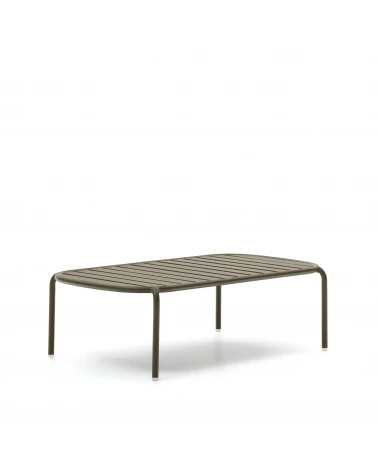 Joncols outdoor aluminium coffee table with powder coated green finish, Ă 110 x 62 cm