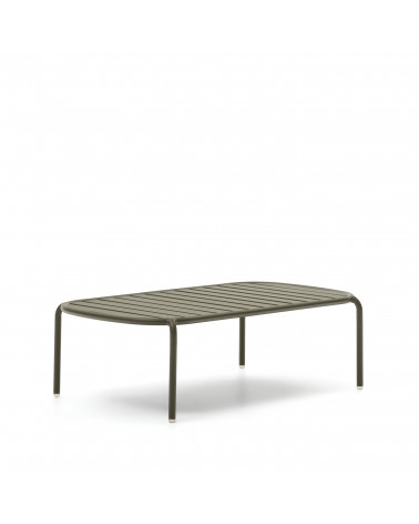 Joncols outdoor aluminium coffee table with powder coated green finish, Ă 110 x 62 cm