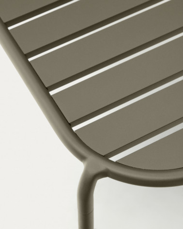Joncols outdoor aluminium coffee table with powder coated green finish, Ă 110 x 62 cm