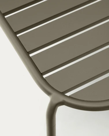 Joncols outdoor aluminium coffee table with powder coated green finish, Ă 110 x 62 cm