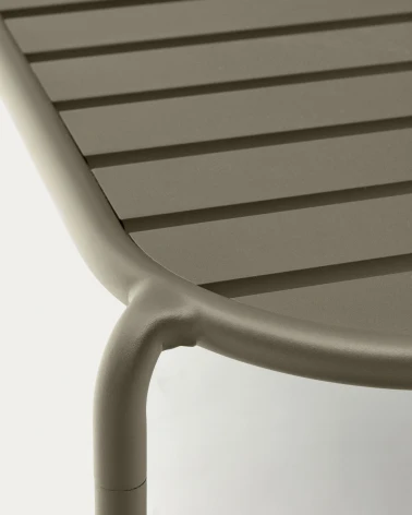 Joncols outdoor aluminium coffee table with powder coated green finish, Ă 110 x 62 cm