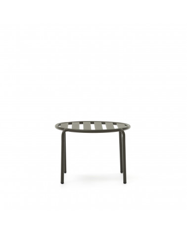 Joncols outdoor aluminium side table with powder coated green finish, Ă 60 cm