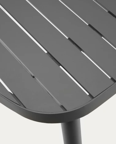 Joncols outdoor aluminium table with a powder coated grey finish, 180 x 90 cm