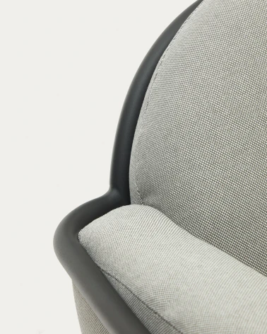 Joncols outdoor aluminium 3 seater sofa with powder coated grey finish, 225 cm