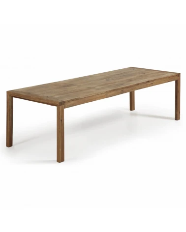Briva extendable table with a distressed oak wood veneer finish, 200 (280) x 100 cm