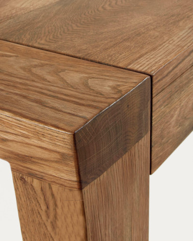 Briva extendable table with a distressed oak wood veneer finish, 200 (280) x 100 cm