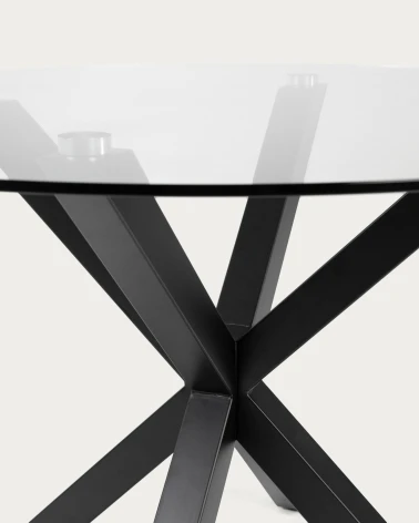 Full Argo coffee table glass black Ă 82 cm