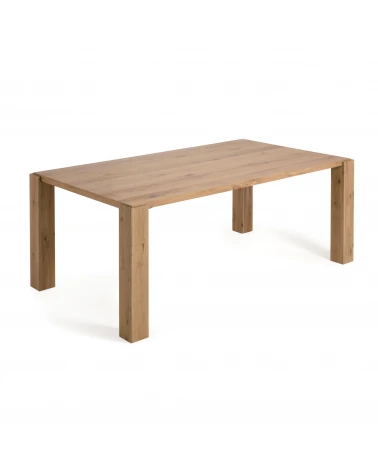 Deyanira table with oak veneer and solid oak legs 200 x 100 cm