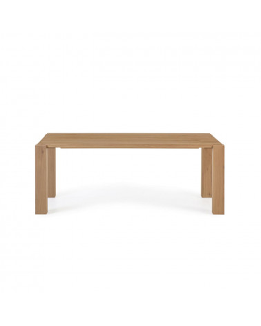 Deyanira table with oak veneer and solid oak legs 200 x 100 cm