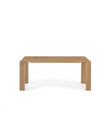 Deyanira table with oak veneer and solid oak legs 160 x 90 cm