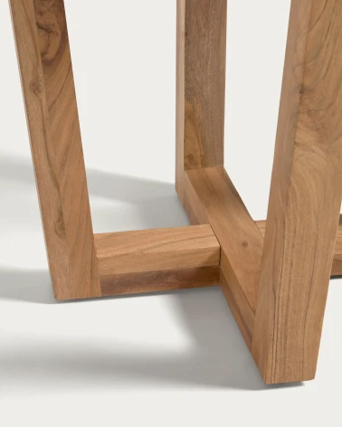 Nahla round table made from solid acacia wood with natural finish Ă 90 cm