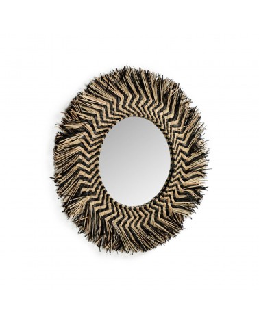 Takashi natural fibre mirror, Ø 60 cm