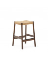 Pultová stolička Yalia bez operadla, výška 65 cm, Hnedá, KaveHome
