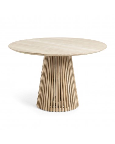 Jeanette round solid teak wood table, Ø 120 cm