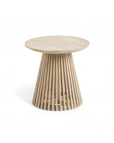 Jeanette round solid teak wood side table, Ø 50 cm