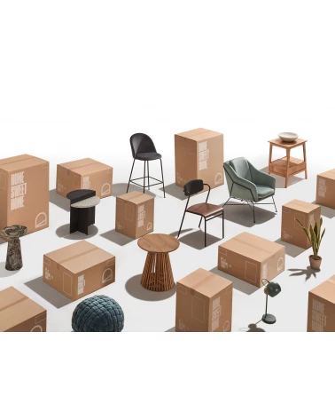 Jeanette round solid teak wood side table, Ø 50 cm