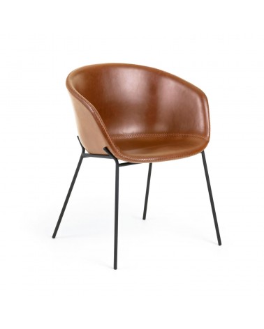 Chair synthetic leather Yvette brown