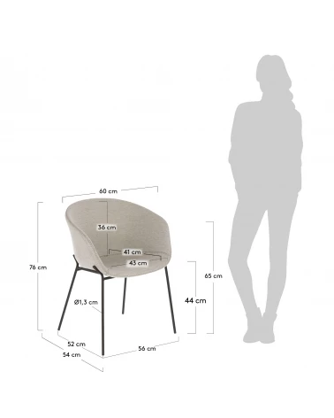 Light grey Yvette armchair