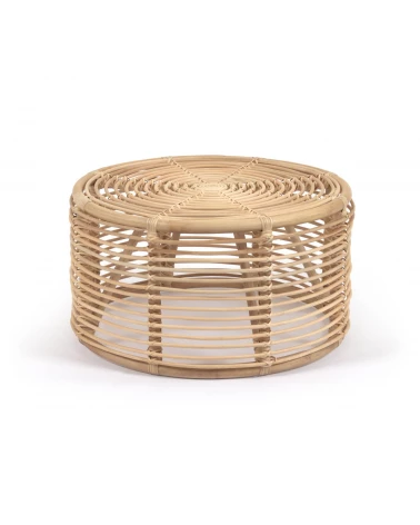 Round Kohana coffee table in rattan with natural finish Ø 66 cm