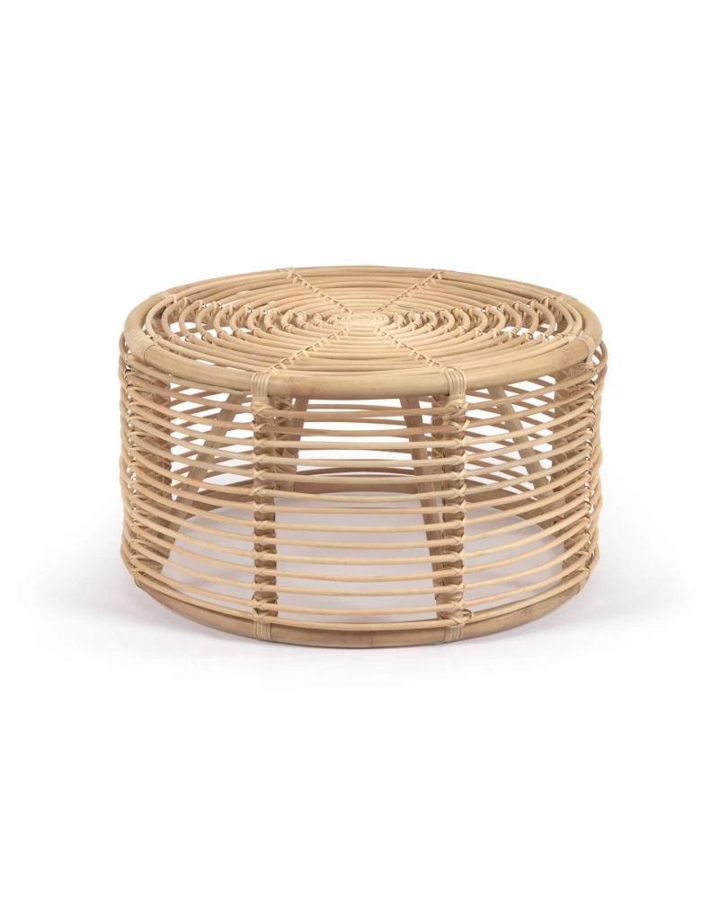 Round Kohana coffee table in rattan with natural finish Ø 66 cm