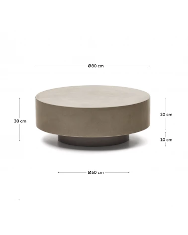 Garbet cement coffee table, Ø 80 cm