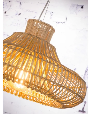 Ratanové Závesné Dvojité Svietidlo,Good & Mojo, Kalahari, 45 Cm LAAV 173