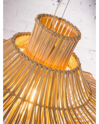 Ratanové Závesné Dvojité Svietidlo,Good & Mojo, Kalahari, 45 Cm LAAV 174