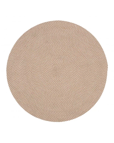 Rodhe 100% PET round rug in beige, Ø 150 cm