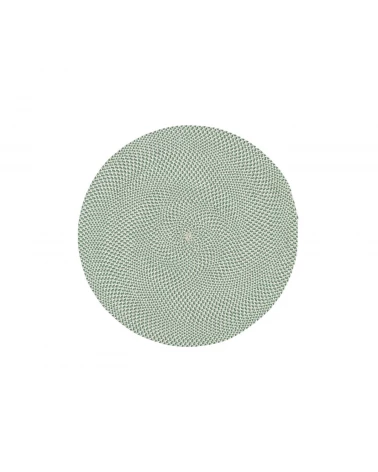 Rodhe 100% PET round rug in green, Ø 100 cm