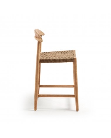 Nina stool in solid acacia wood height 62 cm