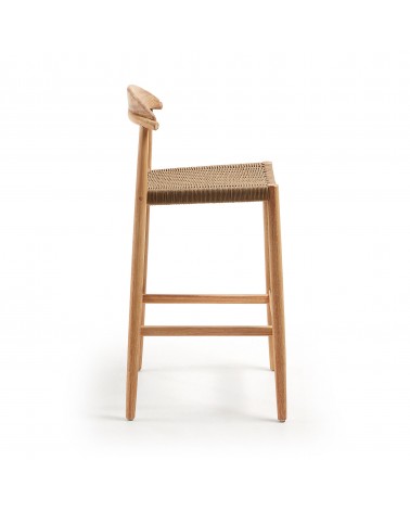 Nina stool in solid acacia wood, height 76 cm