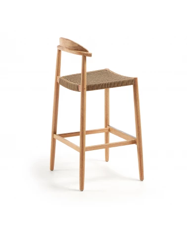 Nina stool in solid acacia wood, height 76 cm