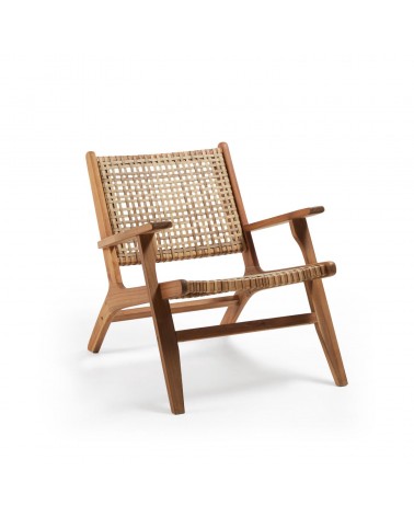 Grignoon chair, made from solid acacia wood and woven wicker FSC 100%
