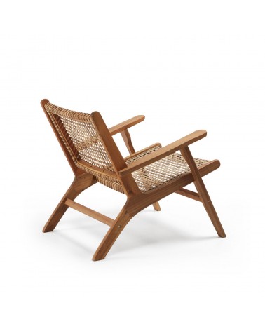 Grignoon chair, made from solid acacia wood and woven wicker FSC 100%
