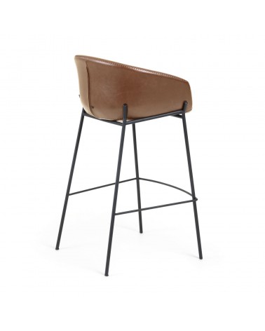 Brown synthetic leather Yvette barstool height 74 cm