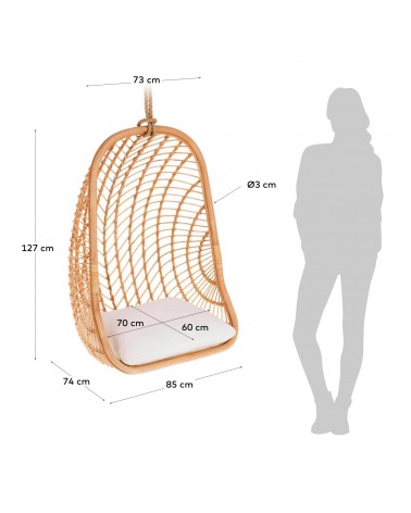 Ekaterina hanging rattan chair