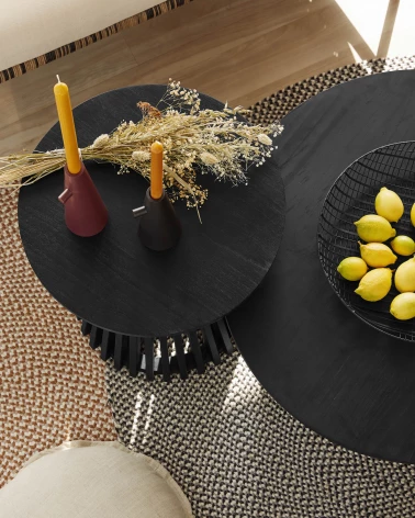 Jeanette Ø 50 cm black side table