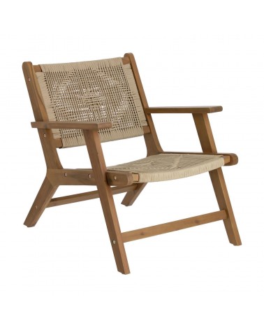 Geralda acacia wood armchair with dark finish FSC 100%