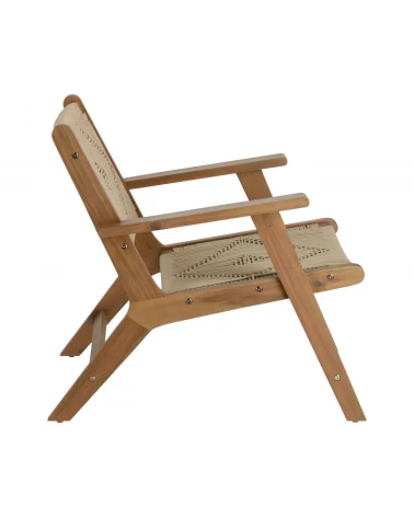 Geralda acacia wood armchair with dark finish FSC 100%