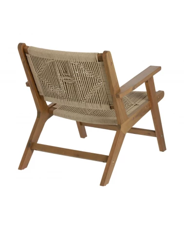 Geralda acacia wood armchair with dark finish FSC 100%