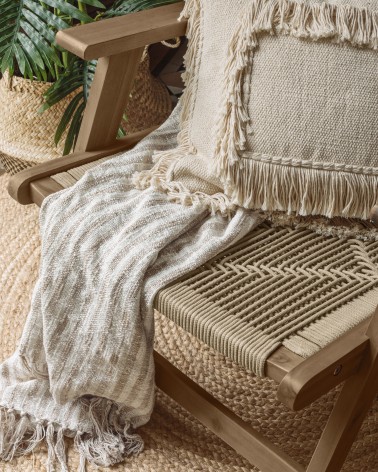 Geralda acacia wood armchair with dark finish FSC 100%