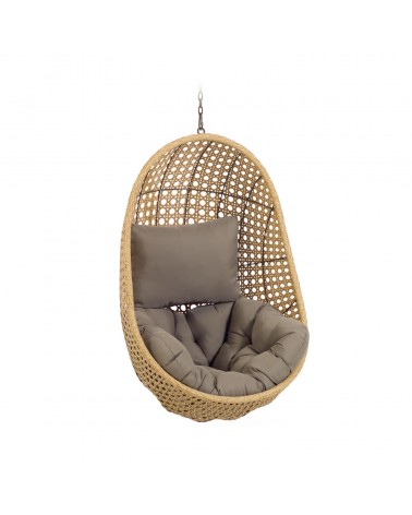 Cira hanging chair with natural finish